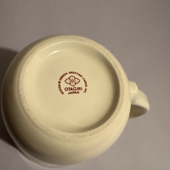 Vintage OTAGIRI Chickadee Birds Holly Branch Mug Cup Japan Gibson Greetings - Picture 3 of 7